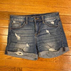 Harper Distressed Denim Shorts 26